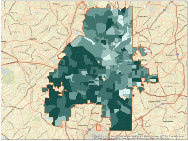 ATL English and non-English speaking by CBG