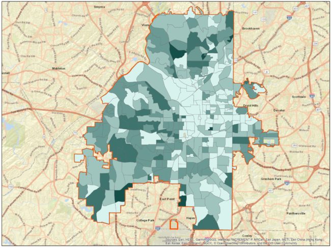 ATL Residents 65 and up by CBG
