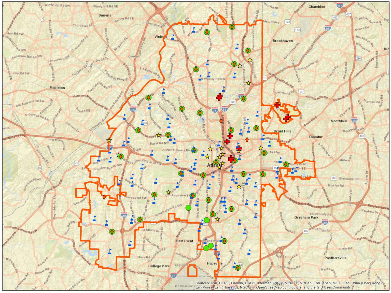 Atlanta Emergency Centers Layer Package – UREx SRN Data Portal