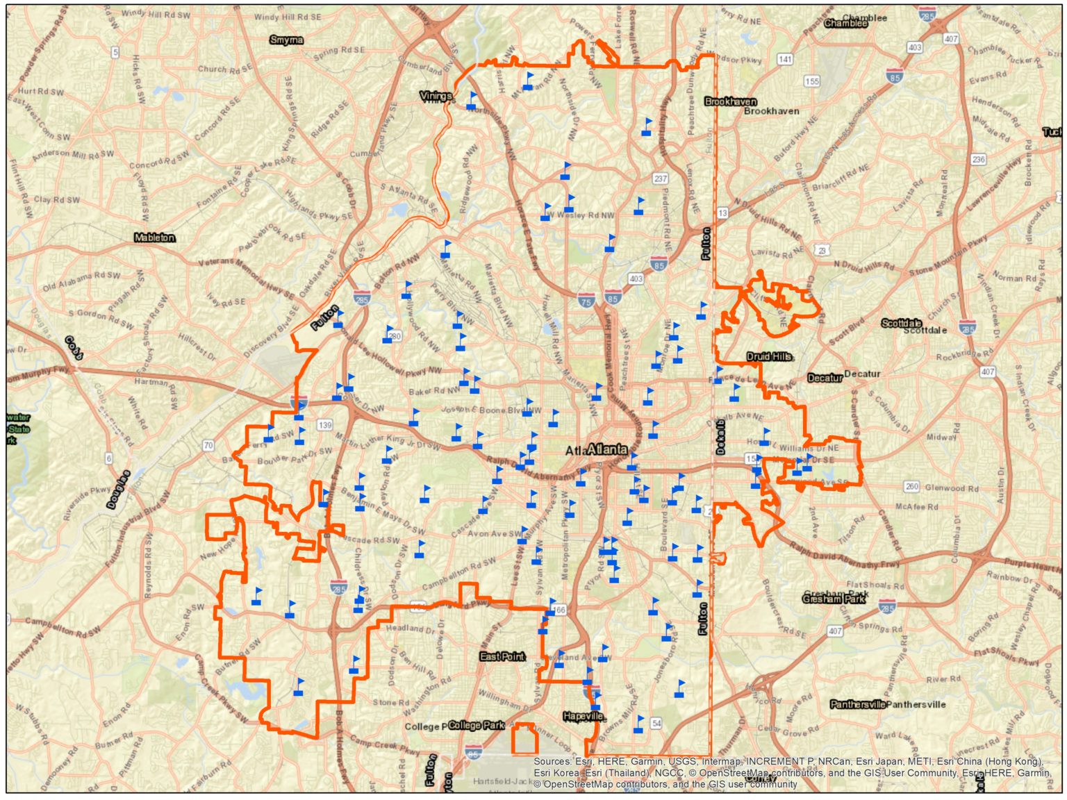 Atlanta School Locations – UREx SRN Data Portal 